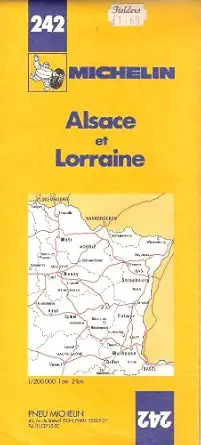michelin alsace and lorraine france map no 242 1st edition michelin travel publications 2067002422,