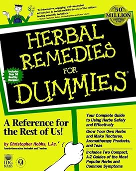 herbal remedies for dummies 1st edition christopher hobbs 0764551272, 978-0764551277