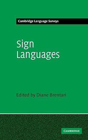sign languages 1st edition diane brentari 0521883709, 978-0521883702