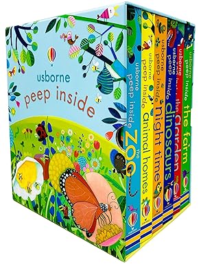 peep inside 6 books collection box set by usborne 1st edition anna milbourne 9124072516, 978-9124072513