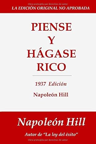 piense y ha gase rico 1937 edicia n 1st edition napolea n hill 179211558x, 978-1792115585