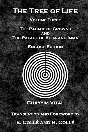 the tree of life the palace of crowns and the palace of abba and imma 1st edition chayyim vital ,e colle ,h