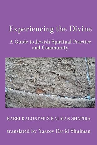 experiencing the divine 1st edition kalonymus kalman shapira ,yaacov david shulman 1974616932, 978-1974616930