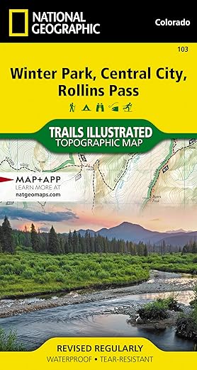 winter park central city rollins pass map 1st edition national geographic maps trails illustrated 156695276x,