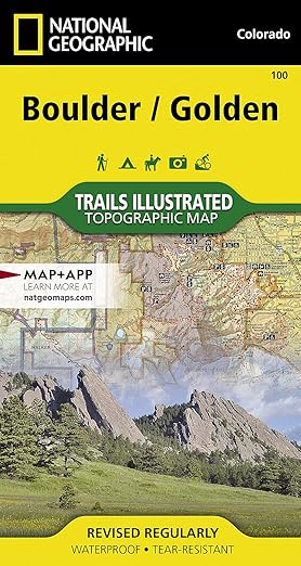 boulder golden map 1st edition national geographic maps trails illustrated 1566953359, 978-1566953351