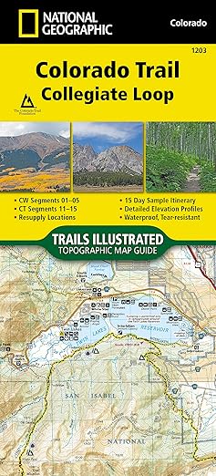 colorado trail collegiate loop map 1st edition national geographic maps trails illustrated 1566957222,