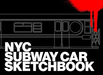 nyc subway car sketchbook 8 25 x 6 inches graffiti coloring book 104 pages with outlines of the iconic nyc