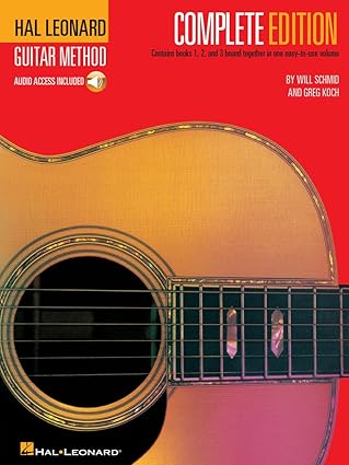 guitar method   books 1 2 and 3 learn acoustic and electric guitar includes chords scales and technique hal