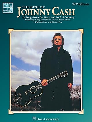 the best of johnny cash easy guitar songbook 27 country classics with guitar tabs and chords includes folsom