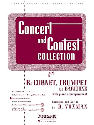 concert and contest collection solo book only baritone b c 1st edition h voxman 1423445554, 978-1423445555