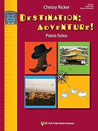 wp1180 destination adventure piano solos by chrissy ricker book 3 1st edition chrissy ricker 0849798175,