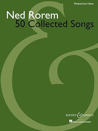 50 collected songs medium low voice 1st edition ned rorem 1423441648, 978-1423441649