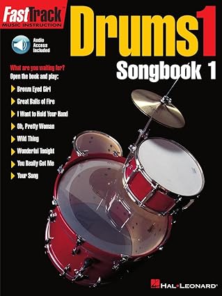 fasttrack drums songbook 1 level 1 book/online audio 1st edition various 0793574161, 978-0793574162