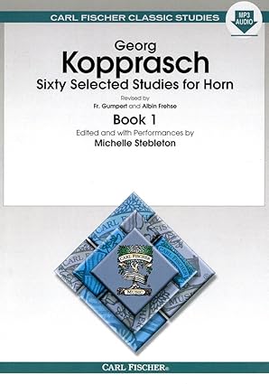 o2790x sixty selected studies for horn book 1 1st edition g kopprasch 0825885450, 978-0825885457