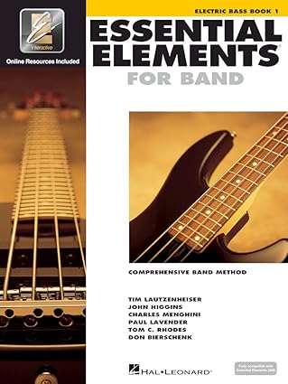 essential elements for band a electric bass book 1 with eei beginner bass guitar method hal leonard book and