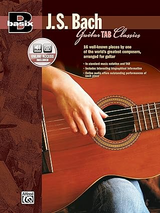 basix guitar tab classics j s bach book and online audio series 1st edition johann sebastian bach 0739034030,