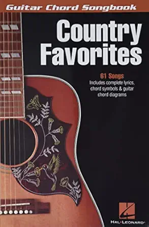 country favorites guitar chord songbook with lyrics and chords symbols and diagrams country music sheet music