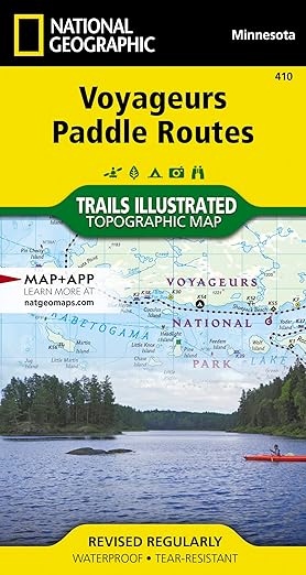 voyageurs paddling routes 1st edition national geographic maps trails illustrated 156695696x, 978-1566956963