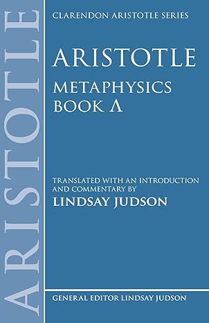 aristotle metaphysics lambda cas paper 1st edition judson 0198833113, 978-0198833116