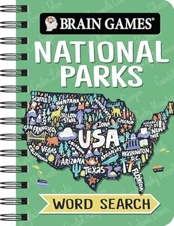brain games to go national parks word search spiral bound a march 1 2025 1st edition brain games 163938782x,