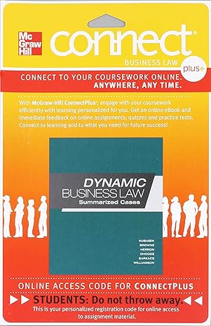 connect 1 semester access card for dynamic business law 1st edition nancy kubasek ,m neil browne ,daniel