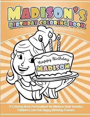 madisons birthday coloring book kids personalized books a coloring book personalized for madison that