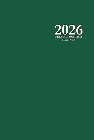 2026 weekly and monthly planner green 6x9 hardcover organizer with to do lists notes and calendar pages 1st