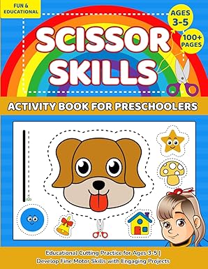 scissor skills activity book for preschoolers educational cutting practice for ages 3 5 develop fine motor
