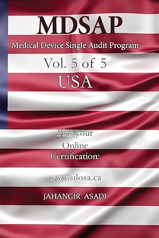 mdsap vol 5 of 5 usa iso 13485 2016 for all employees and employers 1st edition jahangir asadi 1990451594,