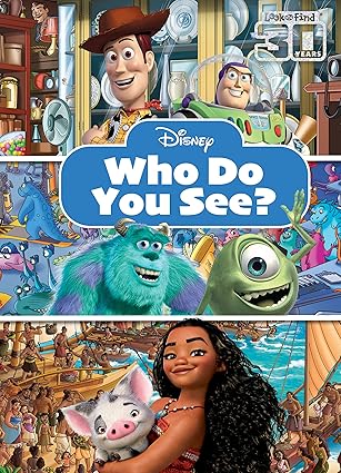 disney toy story moana monsters inc and more who do you see look and find activity book pi kids 1st edition