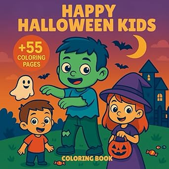 happy halloween kids coloring book 55+ fun and cute halloween coloring pages with pumpkins ghosts witches