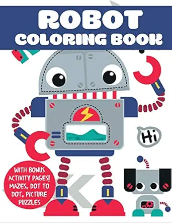robot coloring book 1st edition blue wave press 1949651363, 978-1949651362