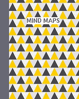 mind maps notebook for mind mapping brainstorming and visual thinking at work school and home with yellow and