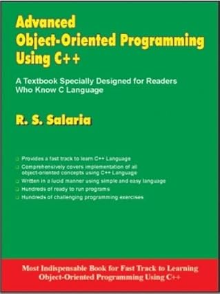 advanced objected oriented programming using c++ 1st edition r s salaria 8190744488, 978-8190744485
