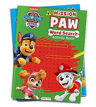 paw patrol mission paw word search activity book 1st edition wonder house books 9389717825, 978-9389717822
