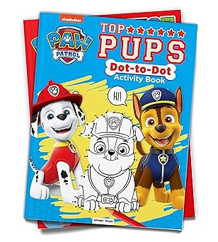 paw patrol top pups dot to dot activity book 1st edition wonder house books 9389717809, 978-9389717808