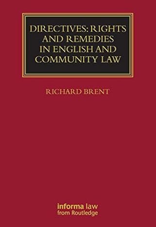 directives rights and remedies in english and community law rights and remedies in english and community law