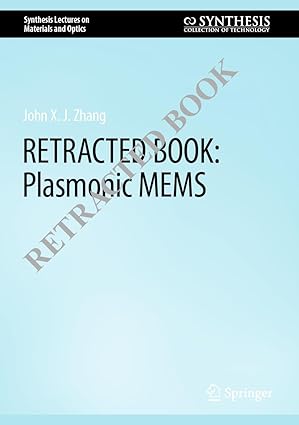 plasmonic mems 1st edition john x j zhang 3031231368, 978-3031231360