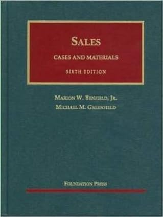 sales cases and materials 1st edition marion w benfield jr ,michael m greenfield 1599419173, 978-1599419176