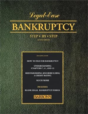 bankruptcy step by step 1st edition james j jurinski 0764121863, 978-0764121869