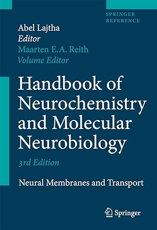 handbook of neurochemistry and molecular neurobiology 1st edition abel lajtha 0387354433, 978-0387354439
