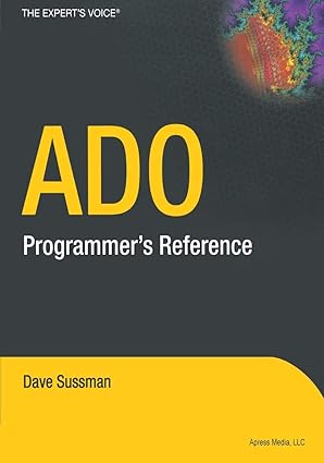 ado programmers reference 1st edition david sussman 1590593421, 978-1590593424