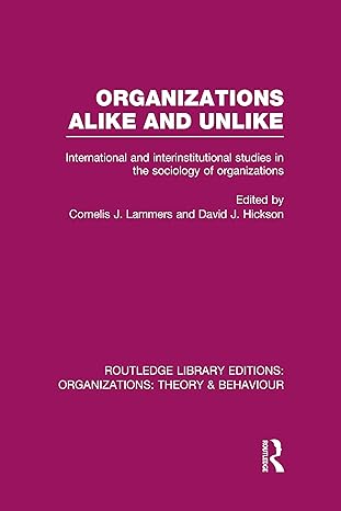 organizations alike and unlike international and inter institutional studies in the sociology of