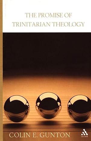 the promise of trinitarian theology 1st edition colin e gunton 0567081001, 978-0567081001