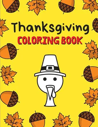 thanksgiving coloring book jumbo thanksgiving coloring pages for kids 1st edition uncle amon 1704361281,