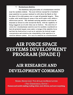 air force space systems development program 1st edition air research and development command ,zimmerman