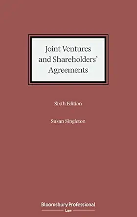 joint ventures and shareholders agreements 1st edition susan singleton 152651608x, 978-1526516084