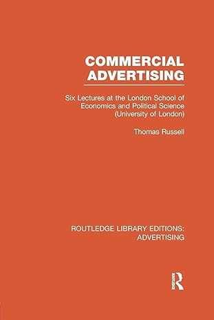 commercial advertising 1st edition thomas russell 1138971154, 978-1138971158