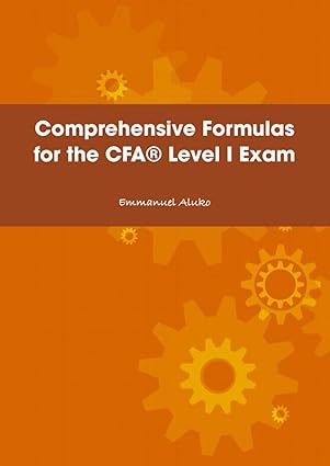 comprehensive formulas for the cfaa level i exam 1st edition emmanuel aluko 1409295192, 978-1409295198