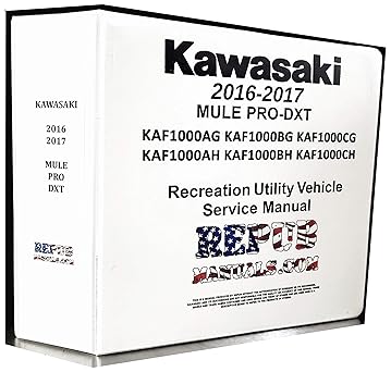 2017 kawasaki mule pro dxt service manual technical repair book 1st edition kawasaki 1649272499,